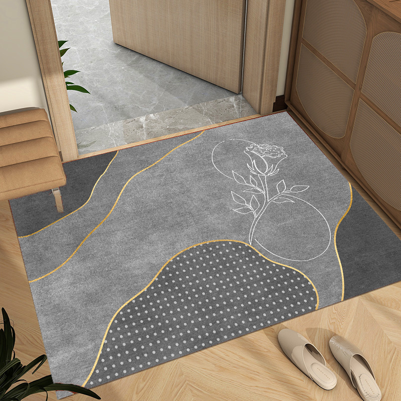 X1805【50*80cm】硅藻泥地毯玄关门口入户玄关客厅卧室床边毯地垫