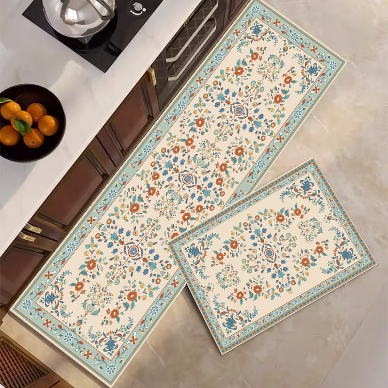 X1107【50*80+50*160cm】硅藻泥高级感厨房地垫吸水吸油防滑可擦