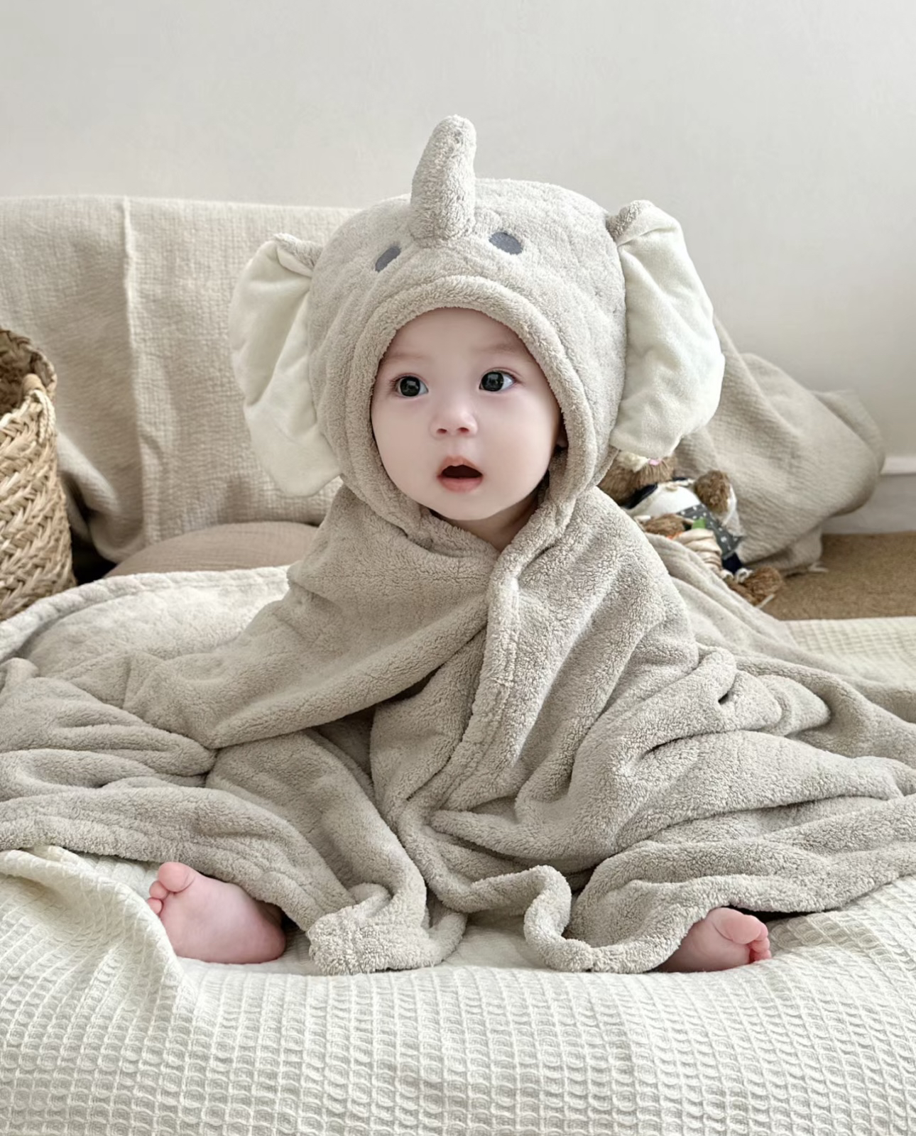 麦米【软软的浴巾】嫚X同款婴儿浴巾