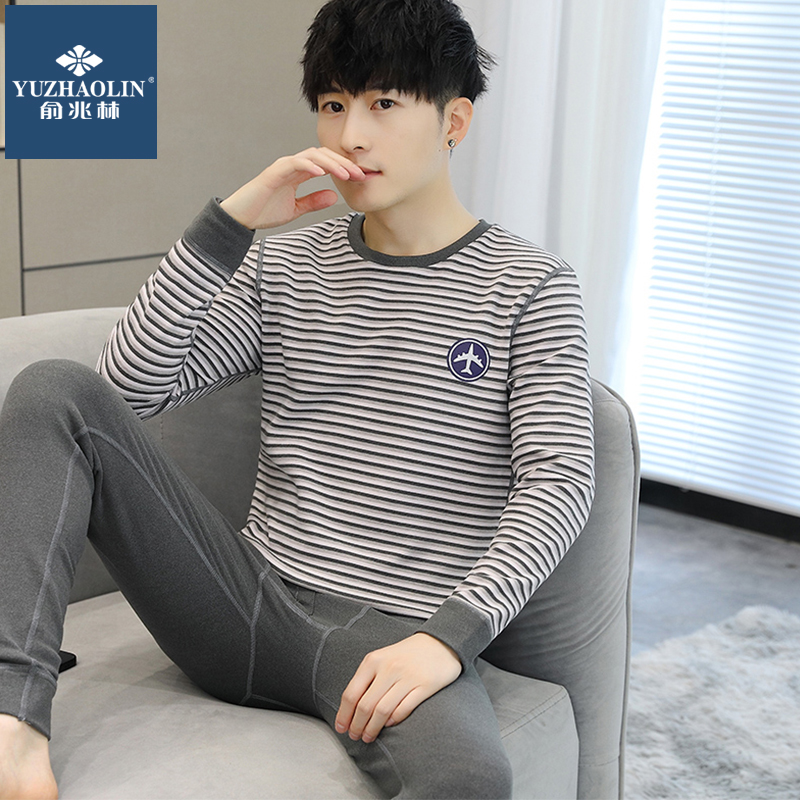 俞兆林青少年秋衣秋裤套装男款保暖内衣薄款初中学生棉毛衫冬季潮