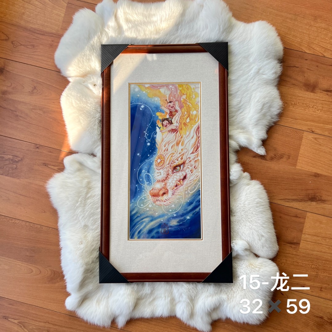 丨子翼丨画法1:1-艺术纸复刻画高透品质亚克力带框双卡精晰装版画