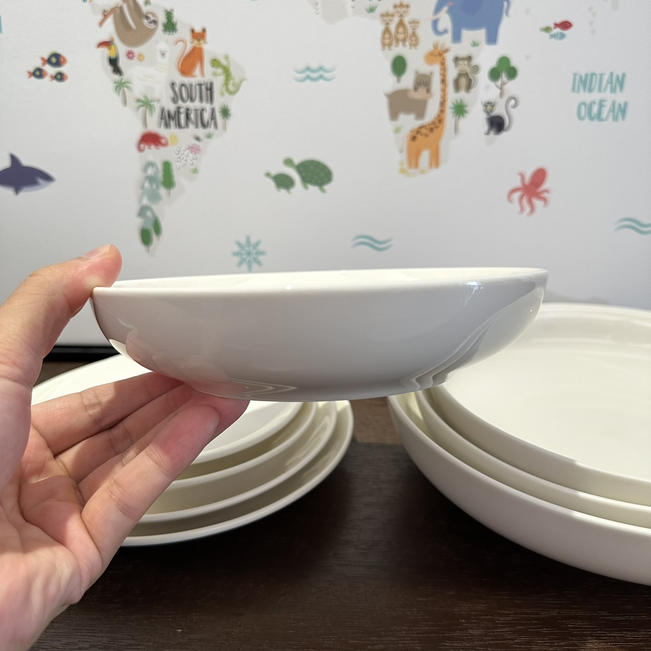 陆升Luzerne餐具极简白系列汤盘盘子深盘单个