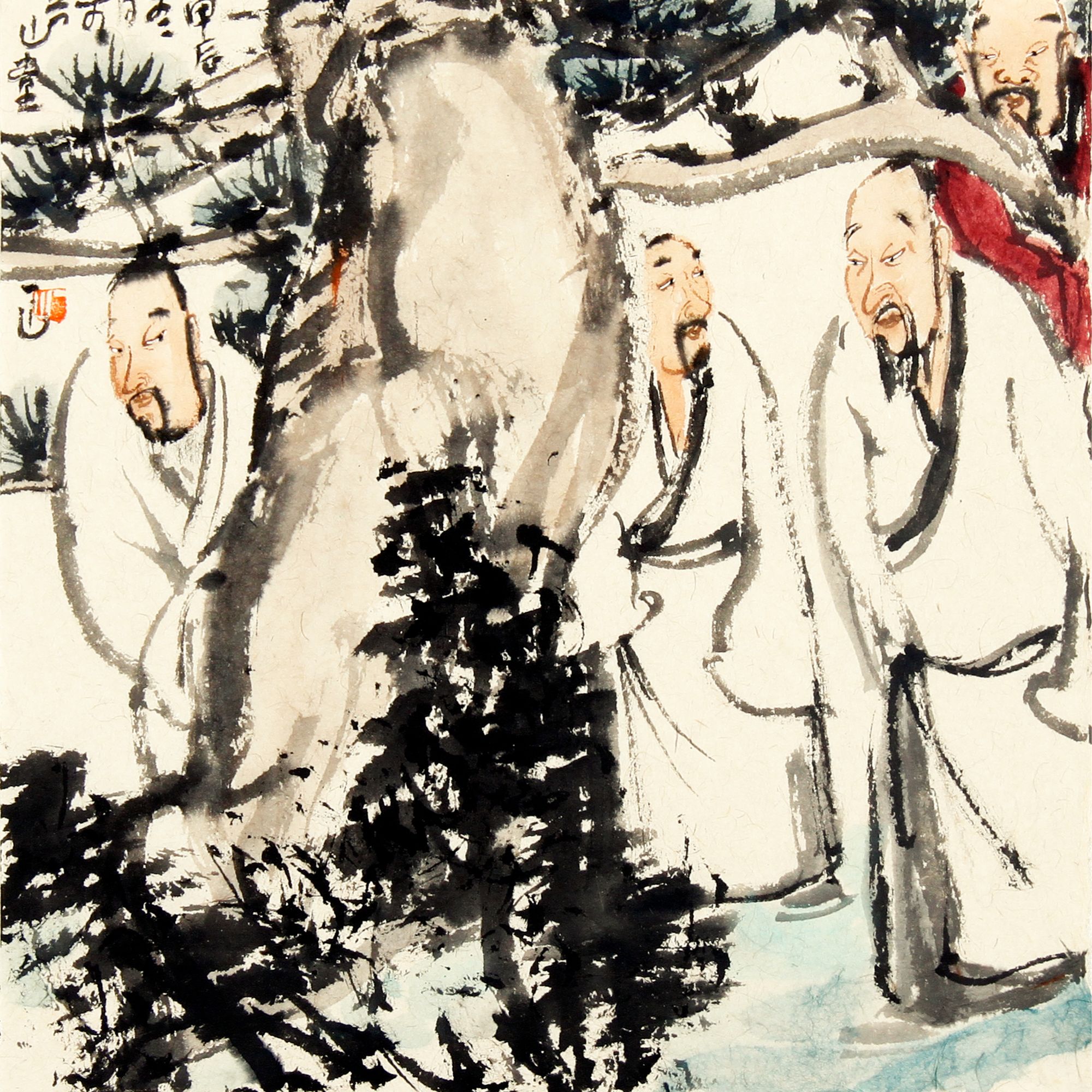 《松下高仕图》35×35作品