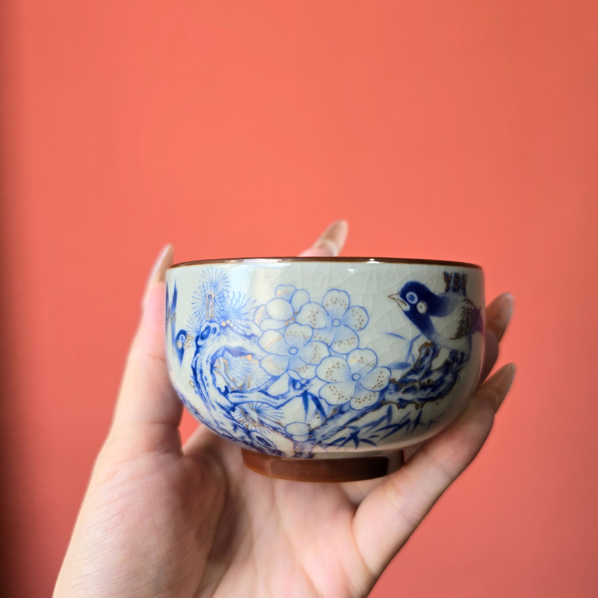 AA10喜上眉梢铜钱主人杯