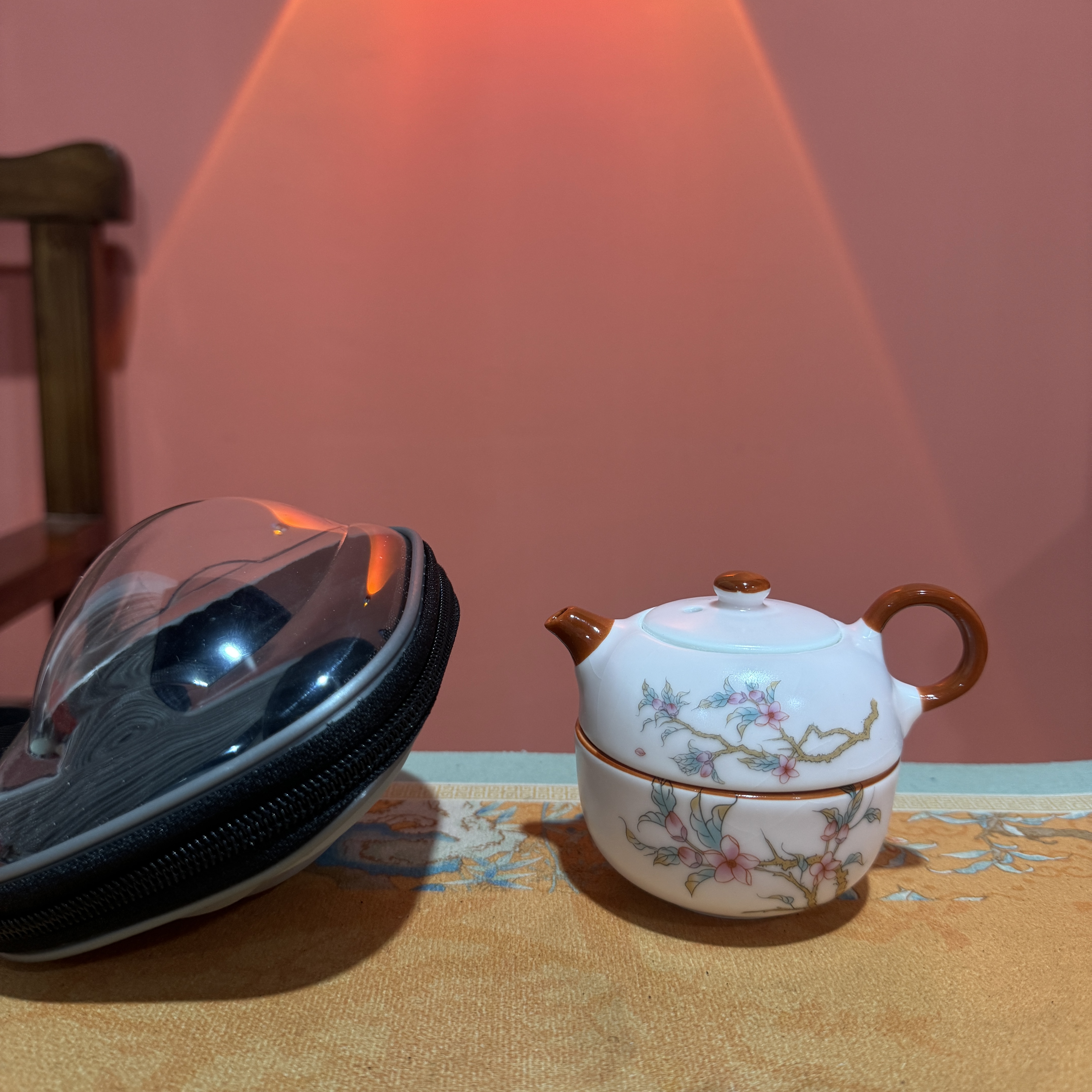 AA115粉汝桃花一人饮茶咖杯