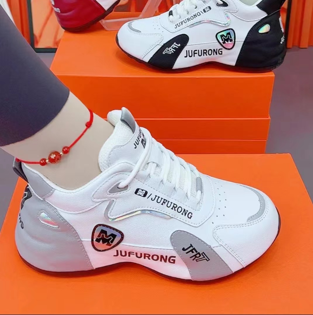 【秋冬】皮面新款软底休闲鞋百搭男女同款软底减震运动鞋轻便跳舞鞋