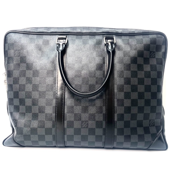99新  可乐/lv棋盘格公文包/98新/62500228