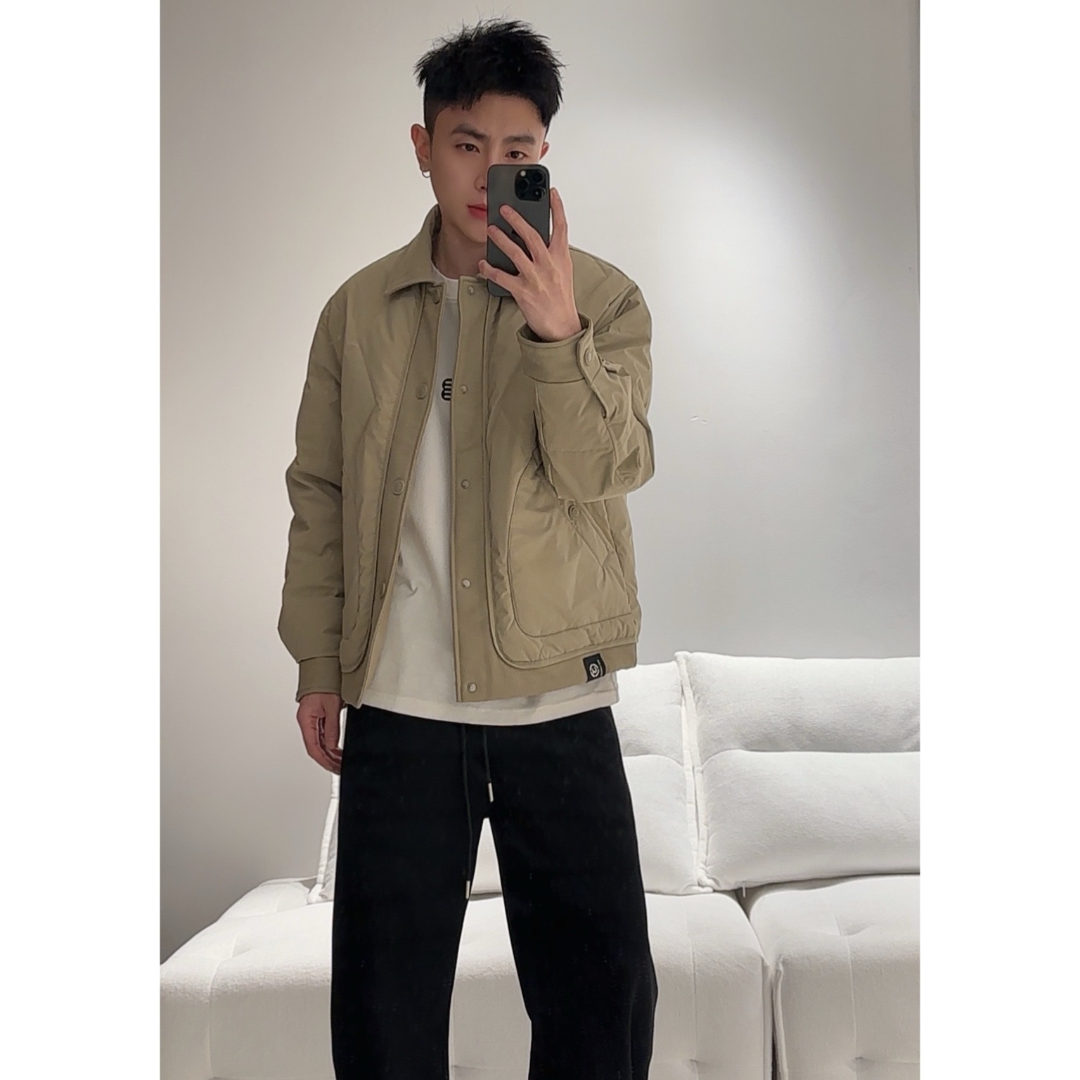 【koko】冬季男保暖羽绒服百搭潮流时尚简约休闲轻便90白鸭绒外套