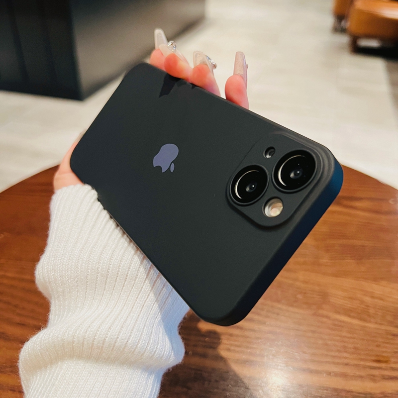 苹果iphone15promax手机壳14plus磨砂肤感13/12自带镜头膜11超薄