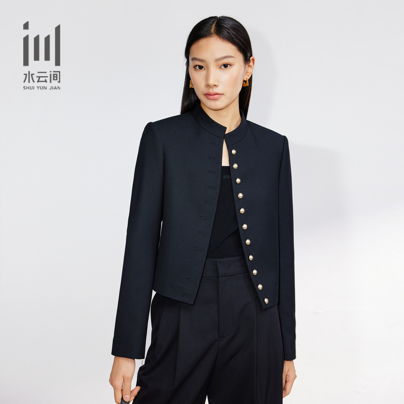 【会员专享】水云间24春新品上班系列气场全开立领夹克12410199