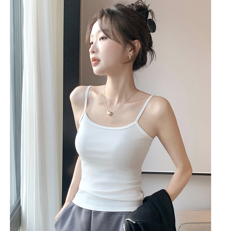新款外穿内搭细吊带背心女2024夏款修身性感百搭遮副乳防走光无袖