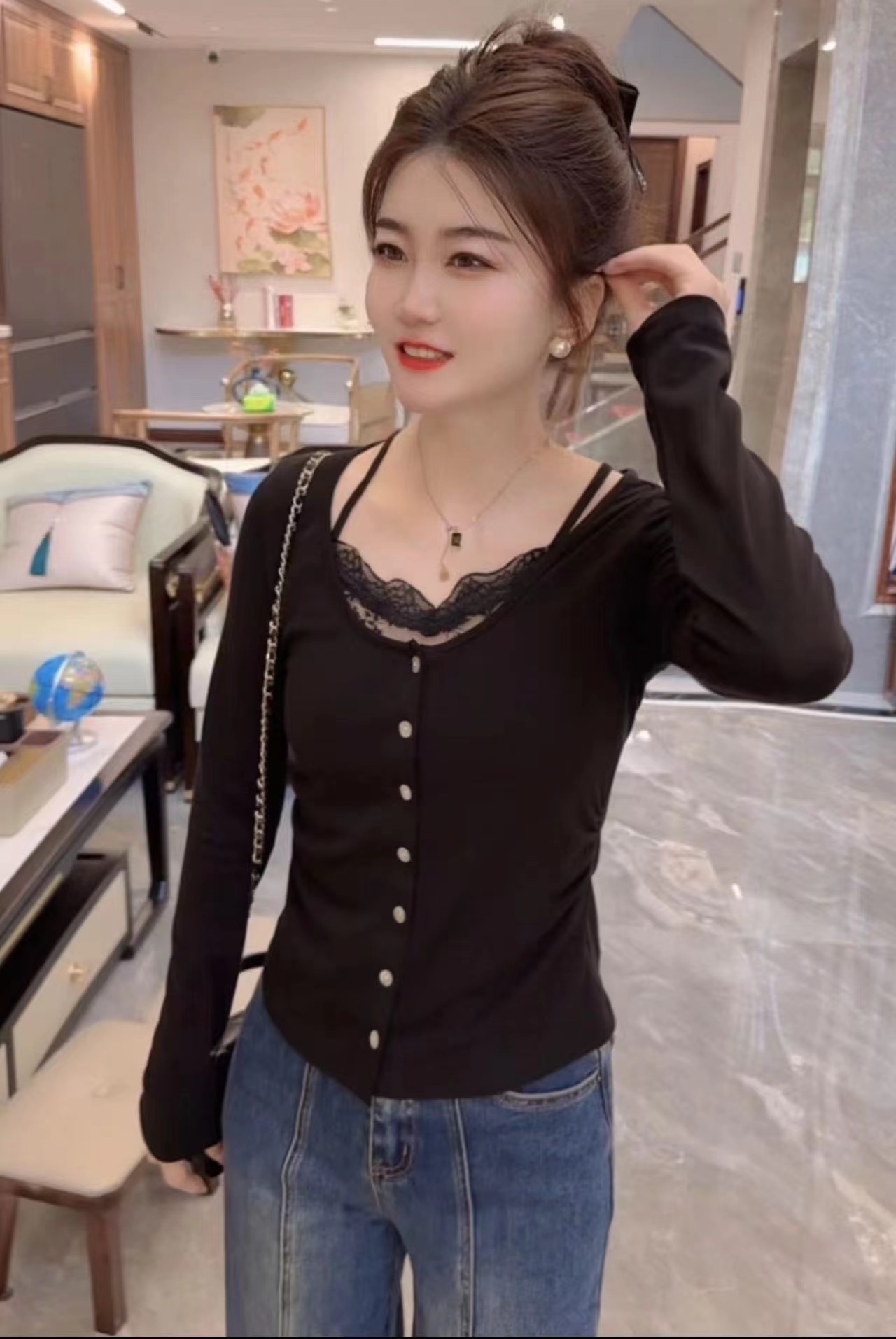 『个性纽扣S』时尚百搭休闲舒适简约潮流衬衫11868