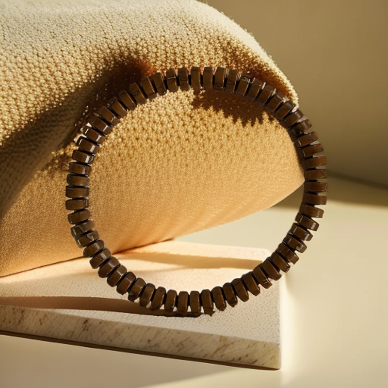 紫金鼠实心直切7*3手串