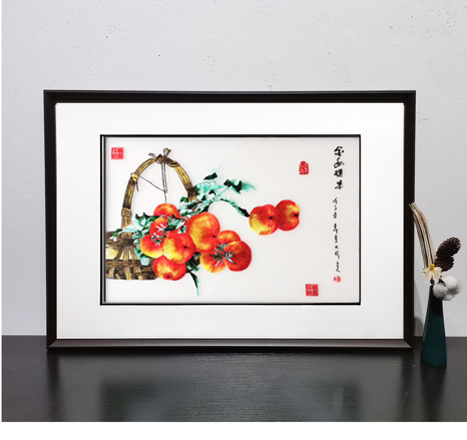 餐厅装饰画挂画饭厅单幅图案横版壁画