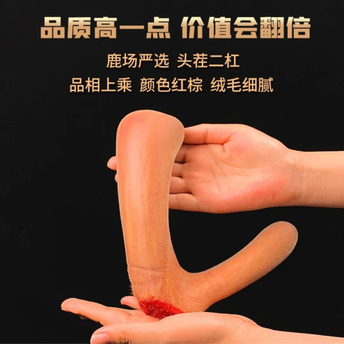 鲜鹿茸 头茬鲜鹿茸 鹿场直销发营养健康 顺丰加酒保鲜发货