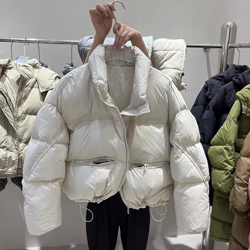 雅鹿2023冬新款韩国东大门羽绒棉服女短款宽松加厚面包服立领外套