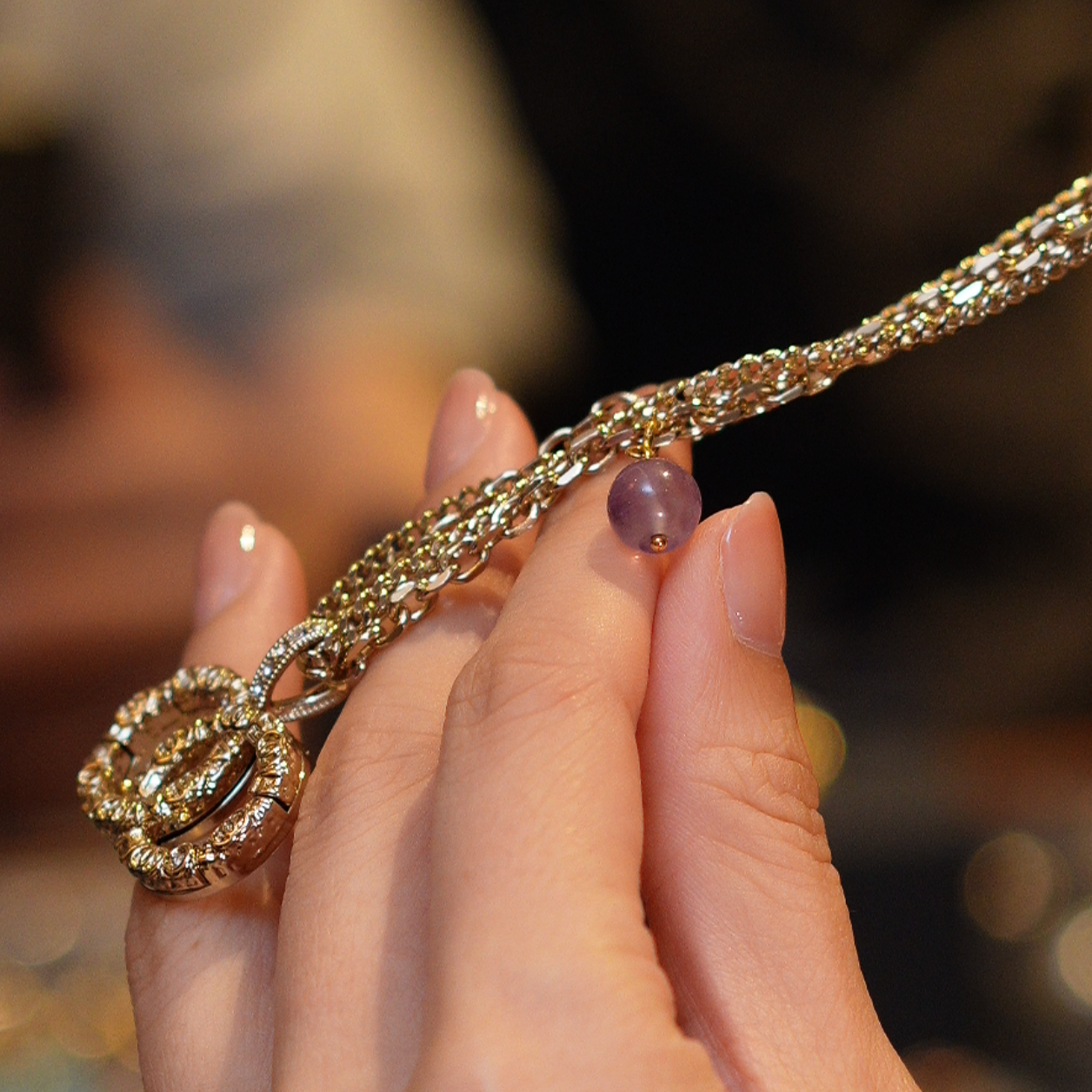 水晶字母浮雕项链HTYY0073变