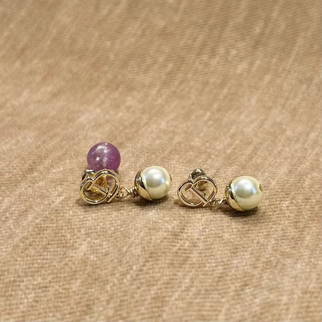 水晶小灯泡耳钉HTMY0014百搭时尚