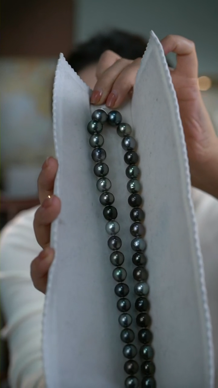 【闪购商品】海水珍珠项链银S925镶嵌8-12mm