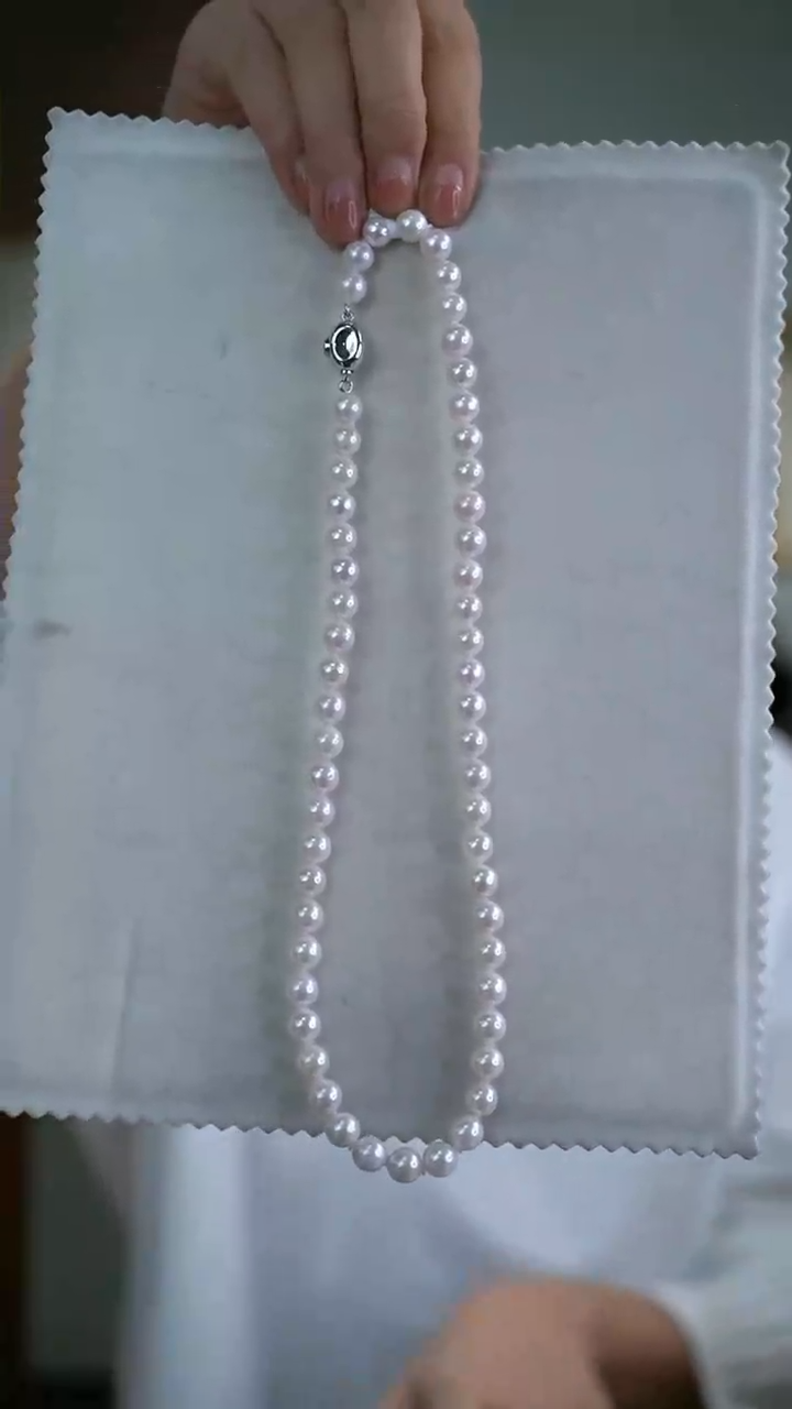 【闪购商品】海水珍珠项链银S925镶嵌7.5-8mm