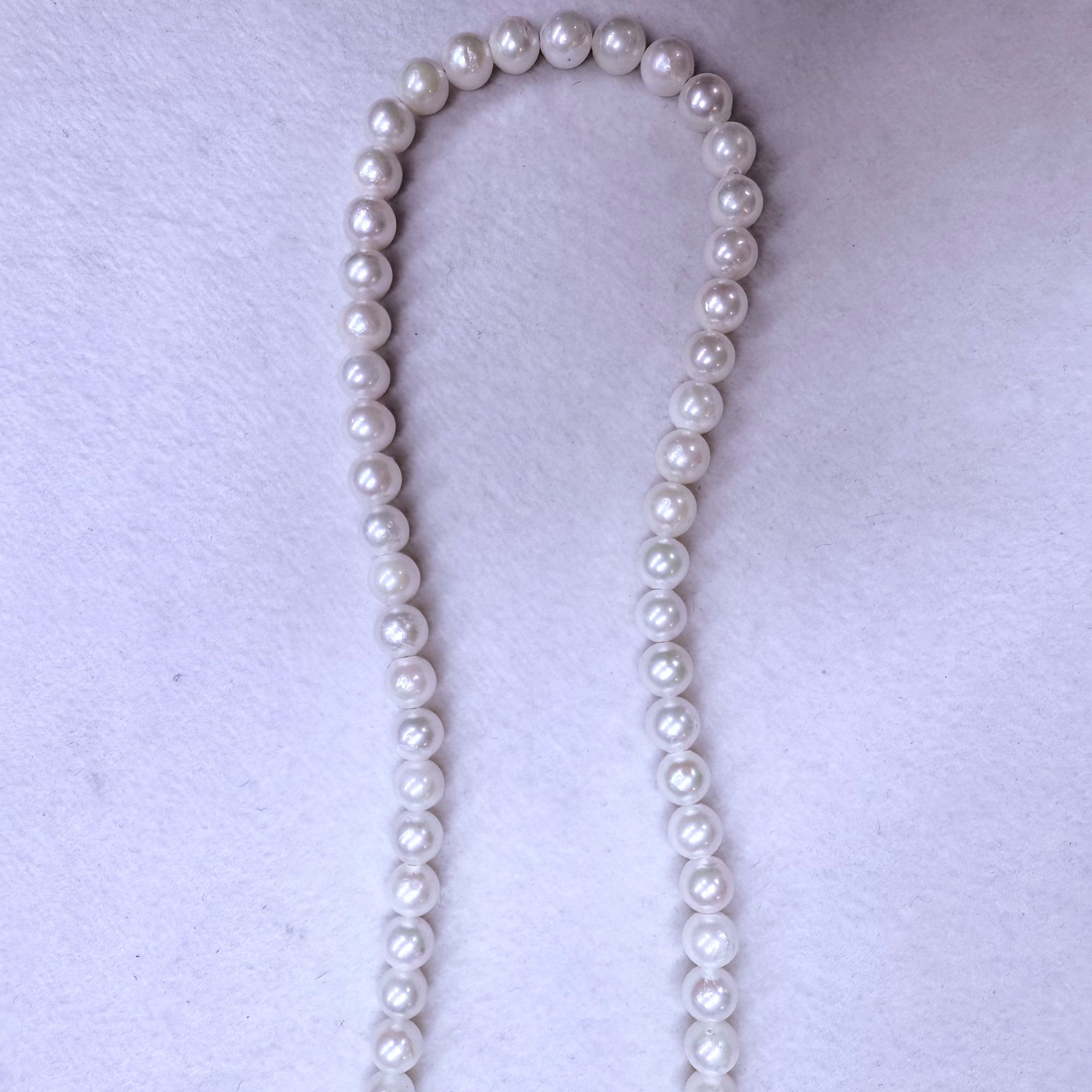 5-6mm海水珍珠项链时尚百搭简约白色经典18k金镶嵌