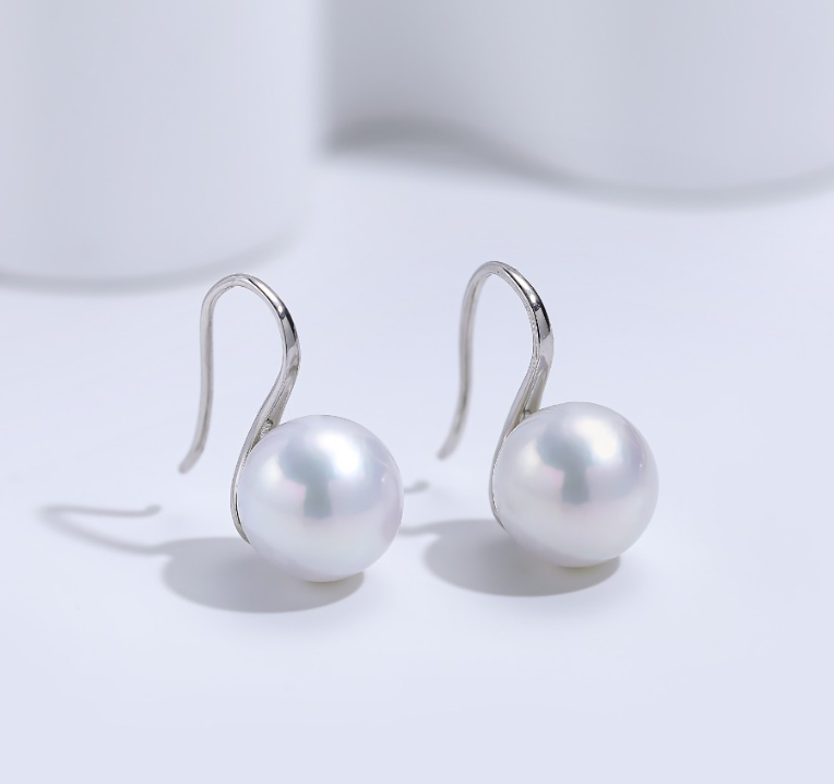 宛宛推荐：（高跟鞋）11-12mm正圆冷白极强光精致经典简约百搭耳勾