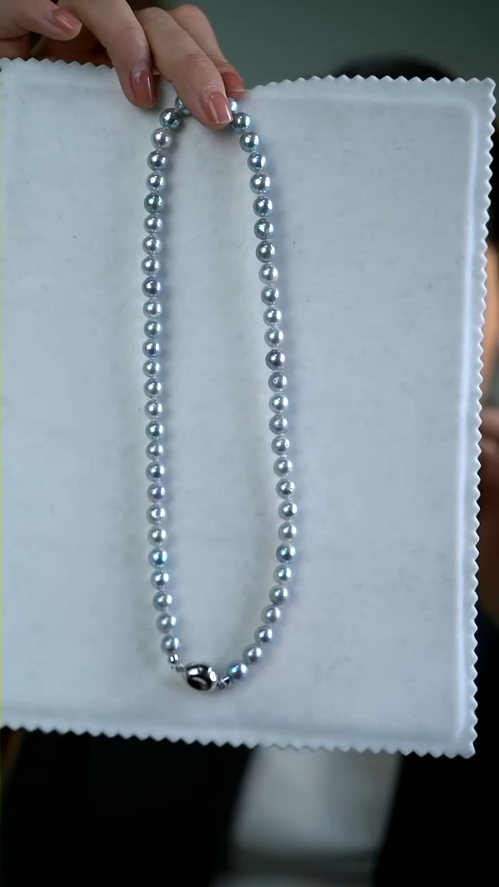 【闪购商品】海水珍珠项链银S925镶嵌6-7mm