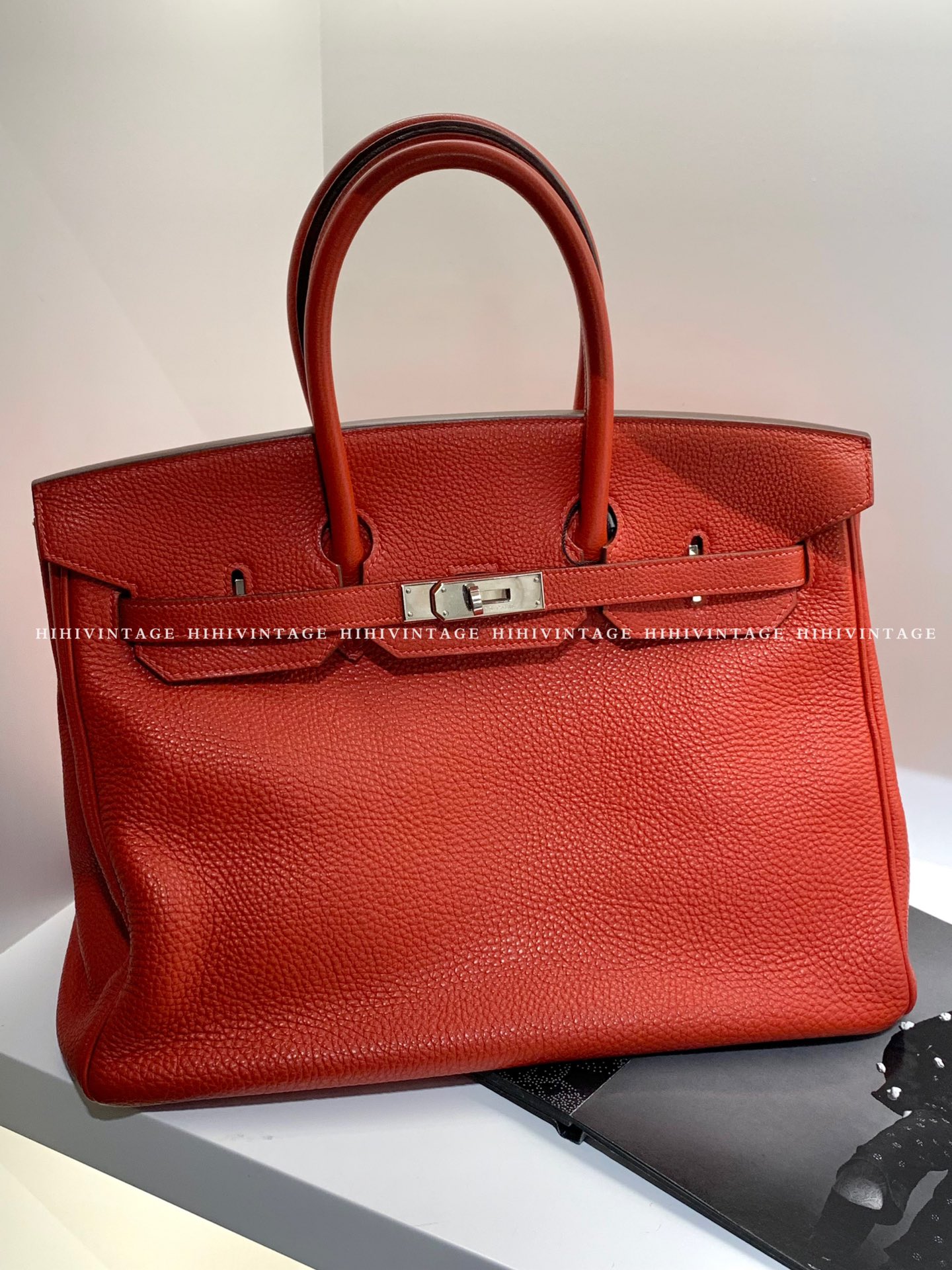95新 Chanel/香奈儿 HIHI/ 爱马仕国旗红Birkin35 框I刻K 5630916