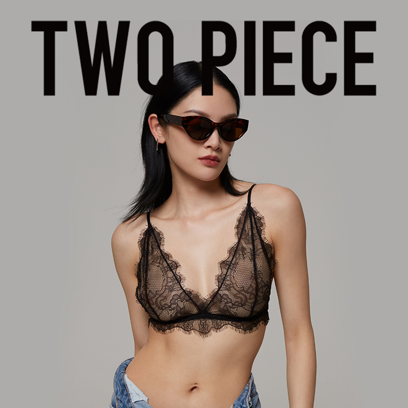 TWOPIECESuperhot法式蕾丝内衣性感无钢圈文胸女收副乳薄款内衣