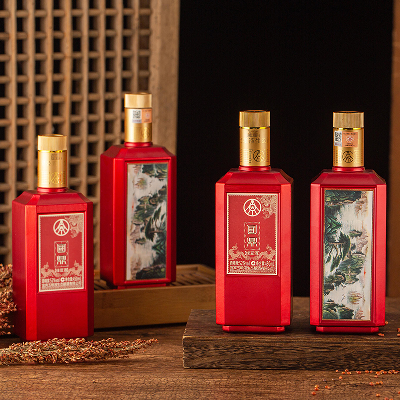 国鼎祺商鸿运 五粮液生态酿酒出品 52度450ml*4瓶礼箱装52度