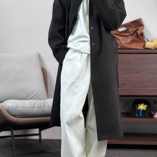 cityboy男生秋冬裤子美式复古白色直筒裤男款韩版弯刀裤休闲宽松