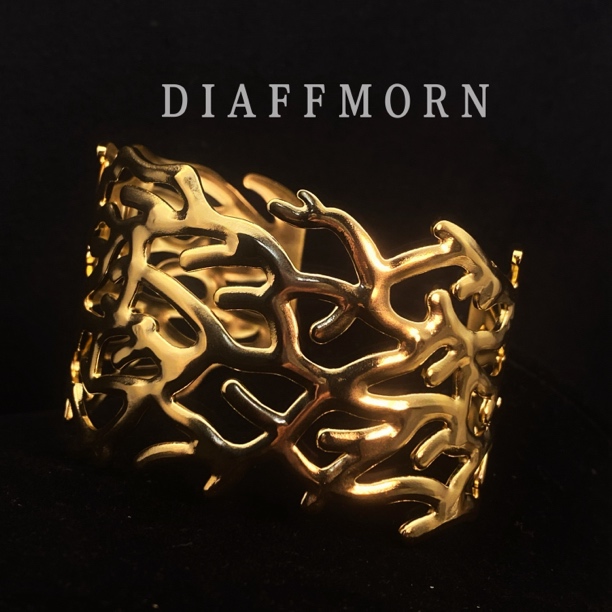 钛钢手镯 手工小众金色轻奢YinMan〖连理枝〗高级气质手镯