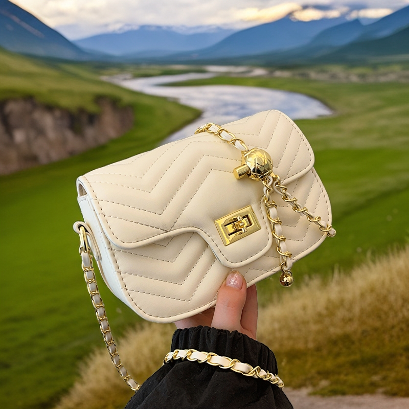 小众小香风链条包新款小香风菱格包单肩网红款斜跨包小包包斜挎包