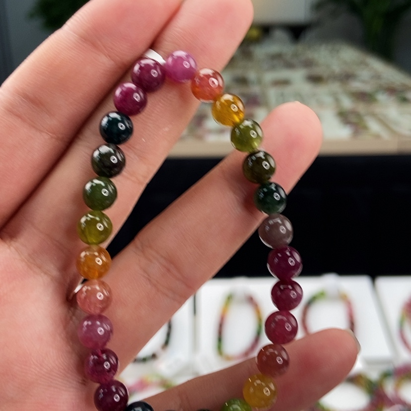 【闪购商品】碧玺手链未镶嵌G2190 素圈 多样性发1