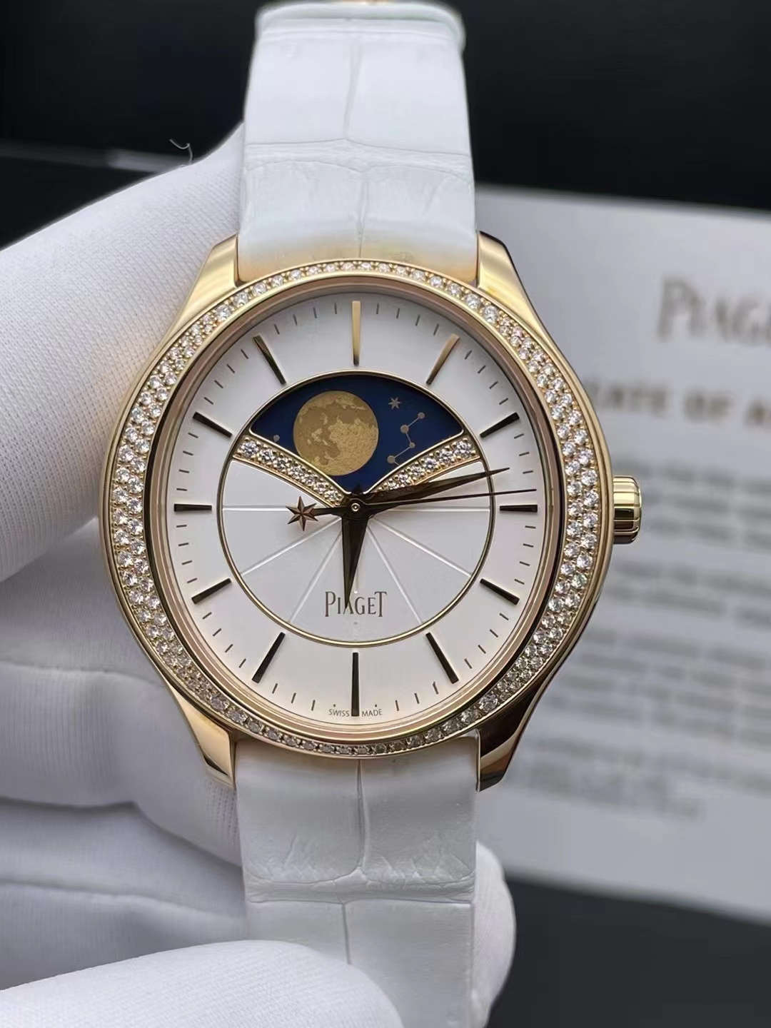 未使用 Piaget/伯爵 杜师傅/自动机械女/高级珠宝/月相