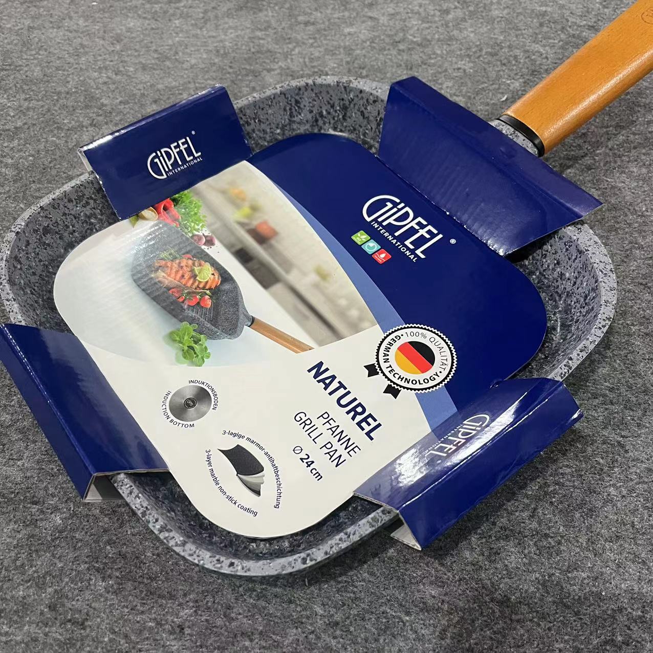 GPF 24cm花岗岩方形煎盘 0782