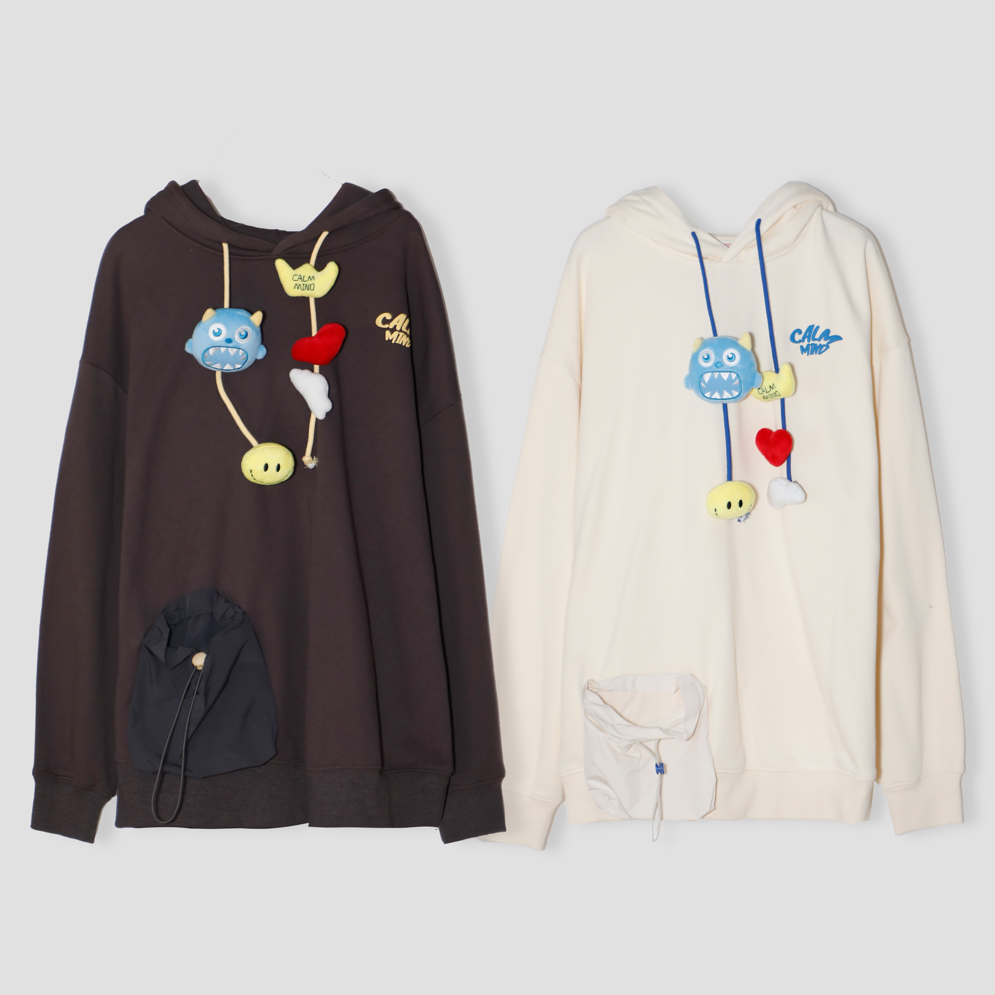 时尚情侣小怪兽帽绳玩偶帽衫CL22-6152