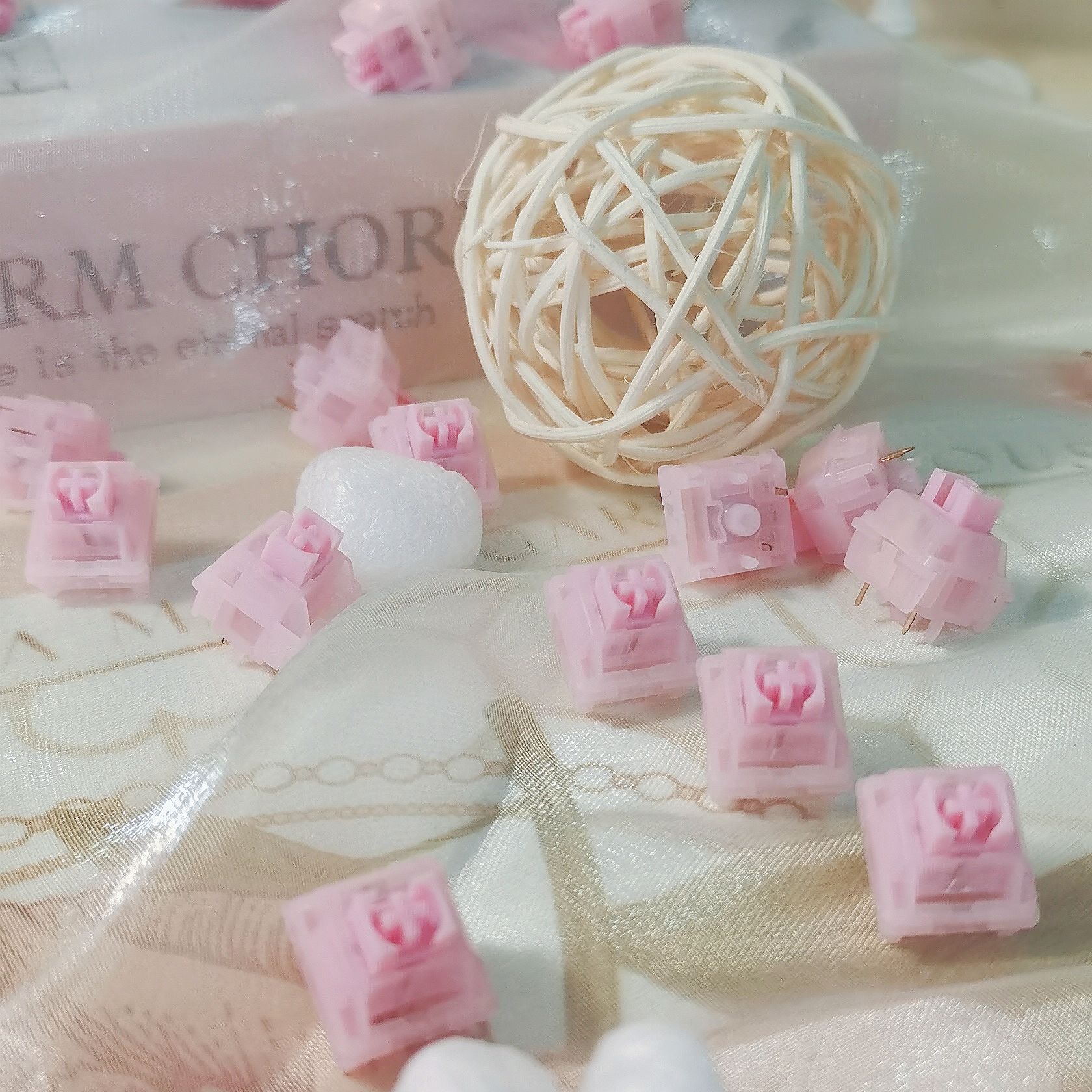 静樱轴Mage工作室静音轴体静音机械键盘踩雪音马蹄音煮粥音线性轴