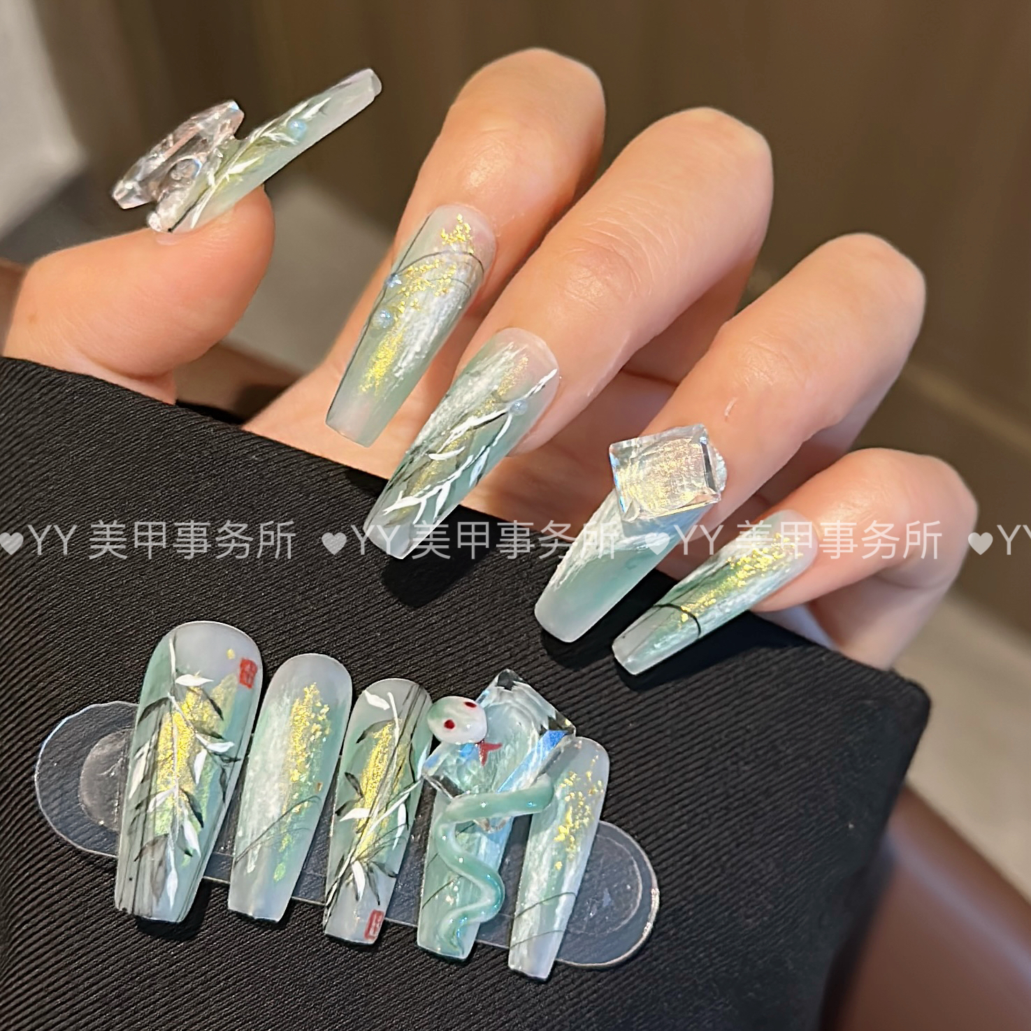 千寻竹·15 下单后联系客服改发货时间否则无法制作·手工穿戴甲