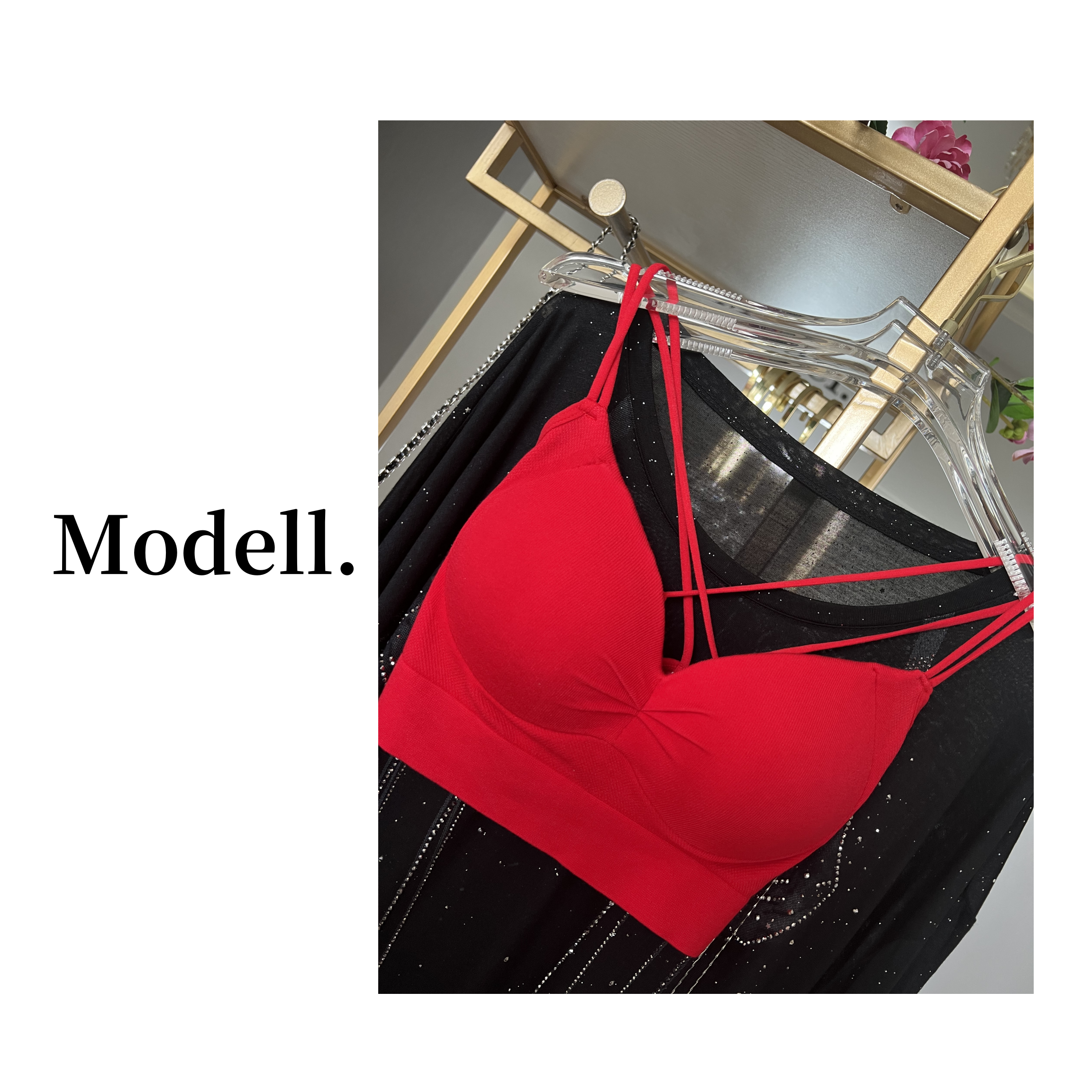 时尚舒适百搭交叉带美背