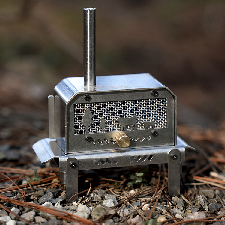 诧祭户外迷你柴火炉式香薰架露营桌面mini焚火台居家香炉