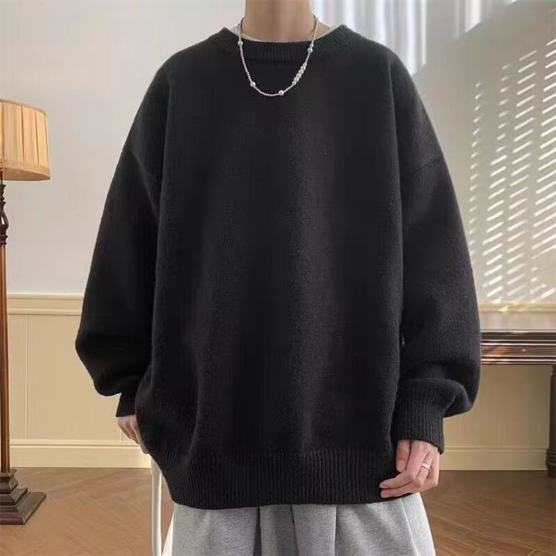 男士新款毛衣男秋冬款慵懒风高级感日系复古青少年内搭打底针织衫