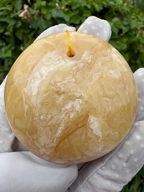 假一赔十，天然琥珀蜜蜡，蜜蜡吊坠，奶咖料，蜜蜡公主扣 15