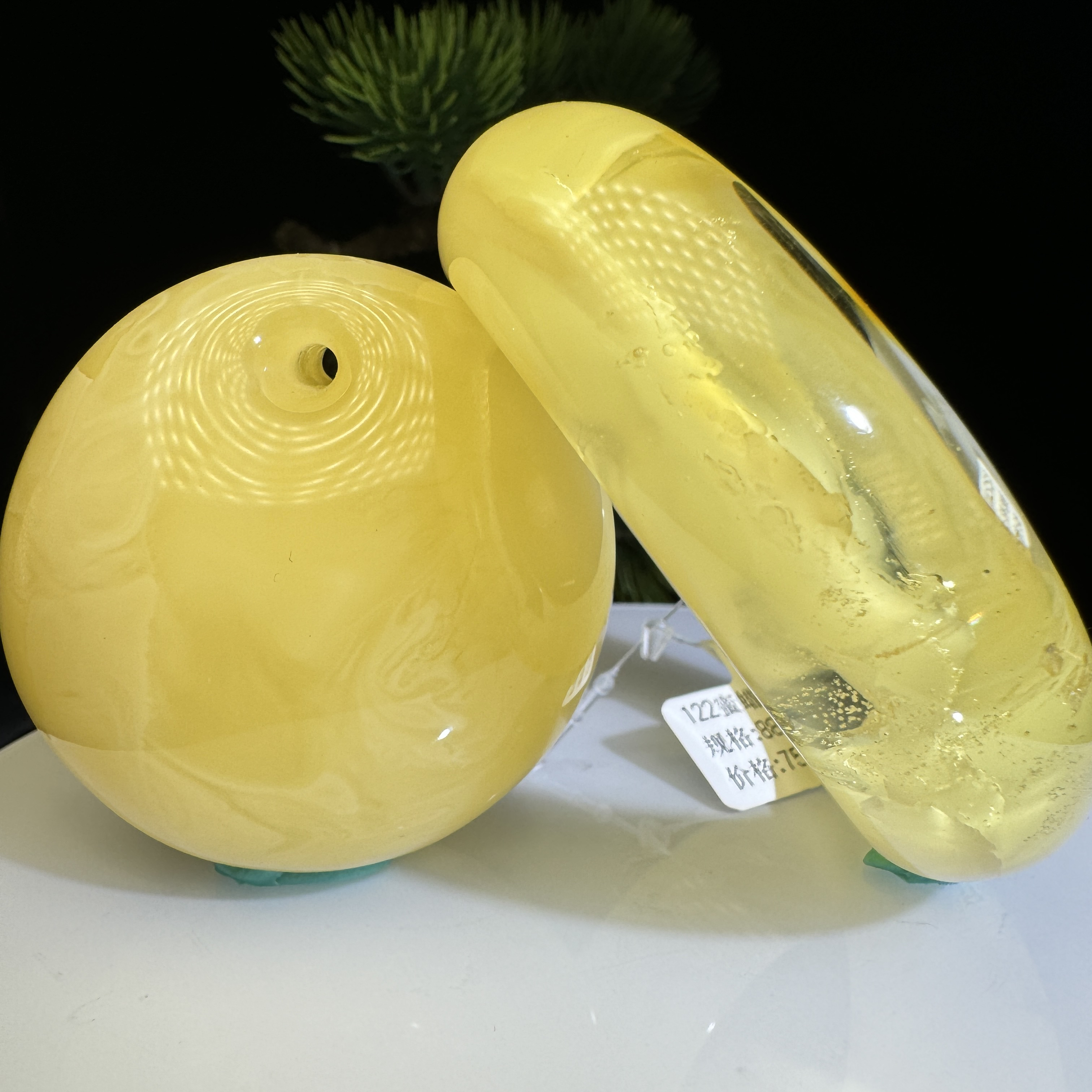 假一赔十.天然琥珀蜜蜡，蜜蜡手镯，57圈口，编号122