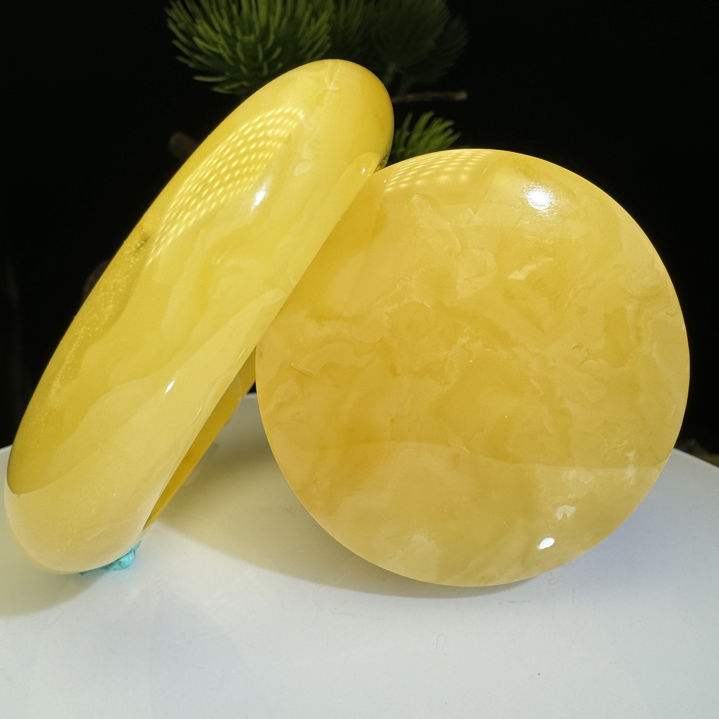 假一赔十，天然琥珀蜜蜡手镯，57圈口，25