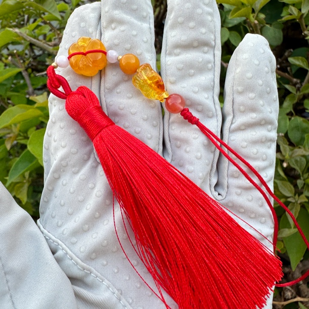 假一赔十，天然琥珀蜜蜡南瓜珠，车挂包挂钥匙挂，单品福利 0018