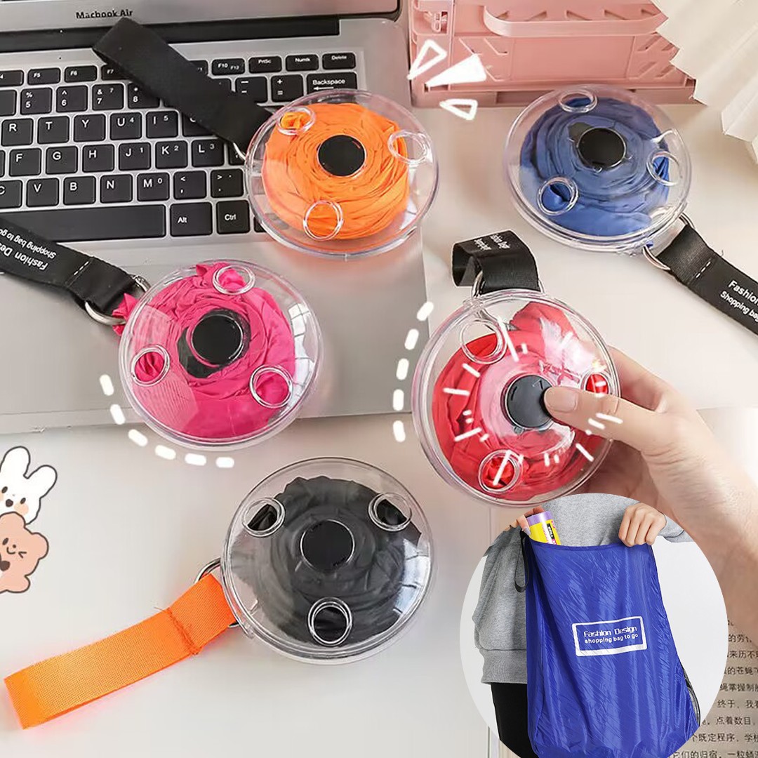 【翔吴】购物袋 超市购物袋 圆盘随身伸缩袋 大容量 多用途 防水