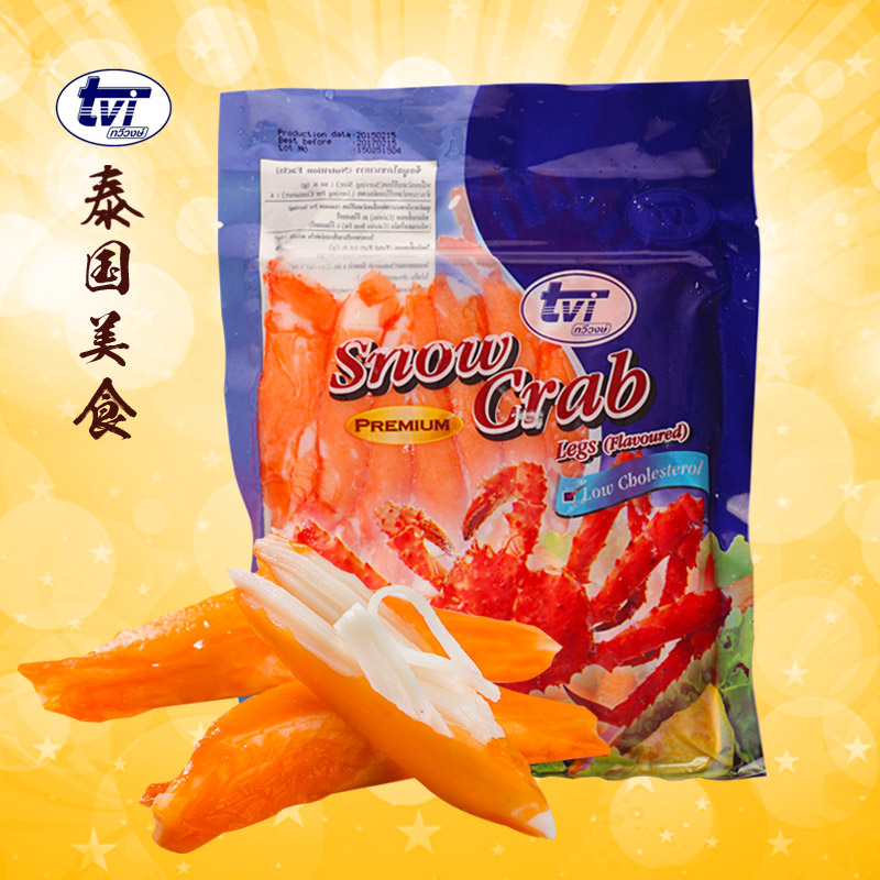 TVI泰国蟹棒即食手撕雪蟹蟹柳沙拉刺身寿司蟹肉蟹腿肉模拟蟹柳棒