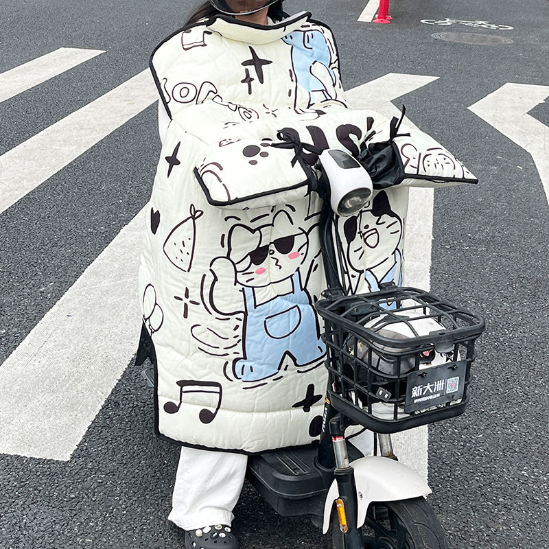 冬天电动自行车挡风被冬季防水防风罩保暖加厚电瓶摩托车四季通用