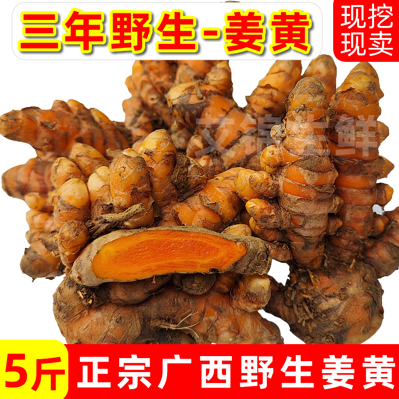 姜黄新鲜广西老姜黄新鲜月子姜食品染色姜药姜咖哩小黄姜鸡汤不辣